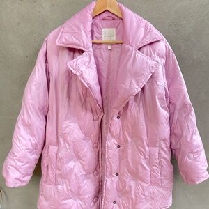 Lavender blazer puffer from Anthropologie